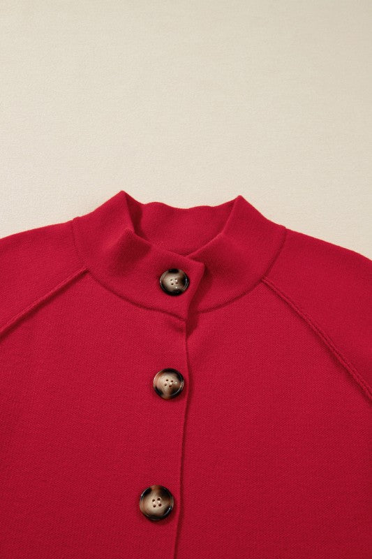 Mock Collar Loose Jacket