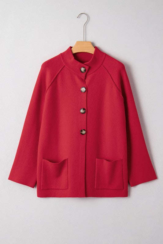 Mock Collar Loose Jacket