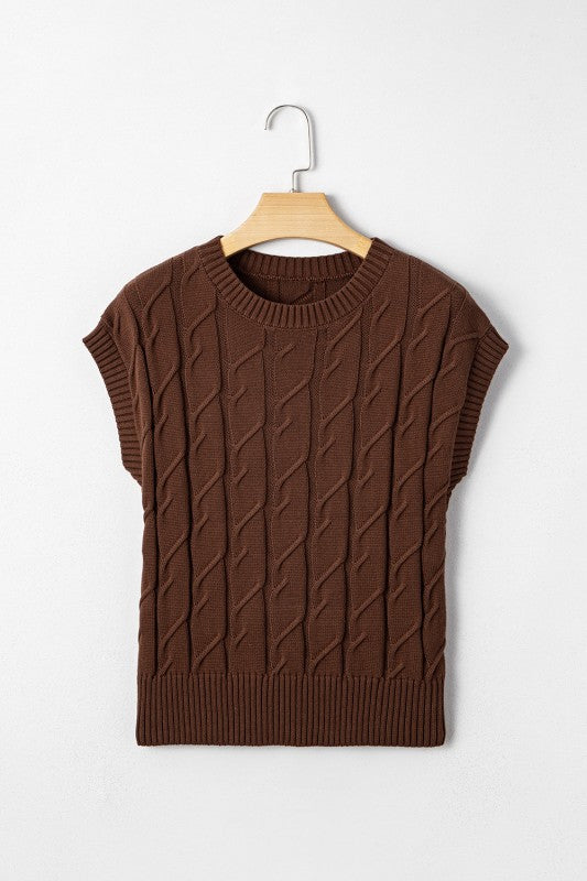 Chocolate Cable Texture Sweater