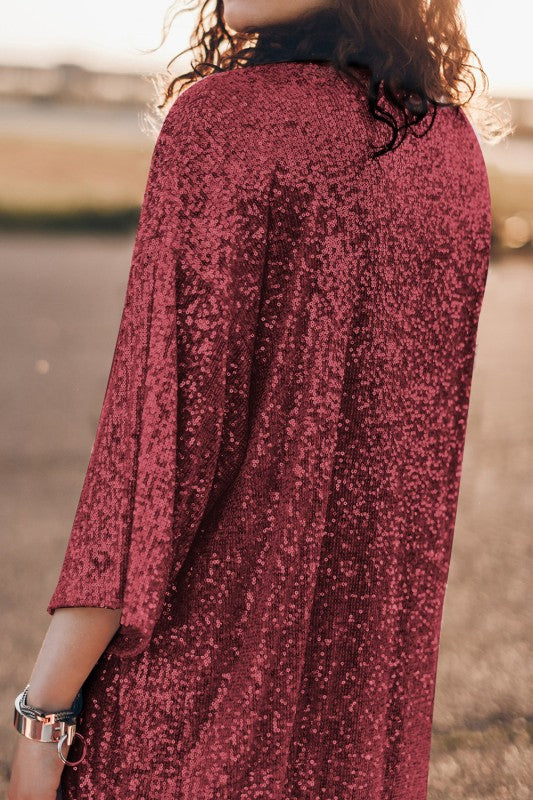 Quarter Sleeve Duster Cardigan