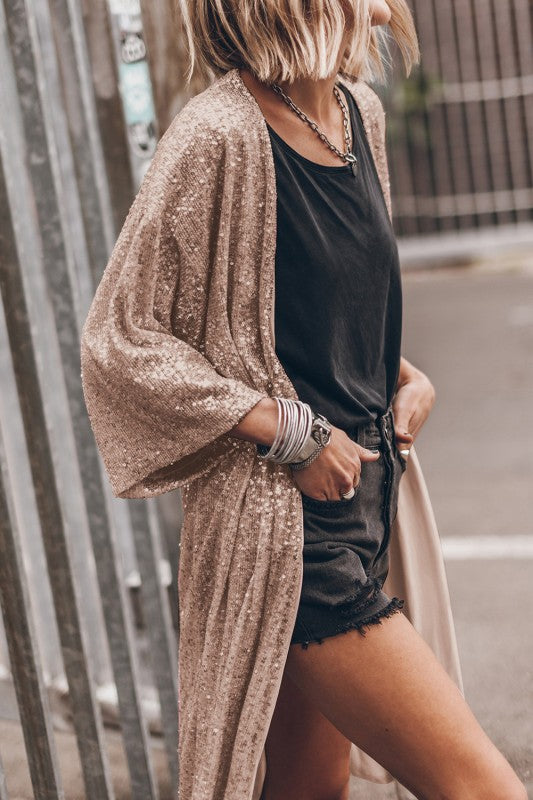 Quarter Sleeve Duster Cardigan