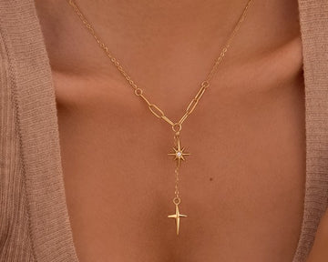 Starburst Strands Gold Necklace