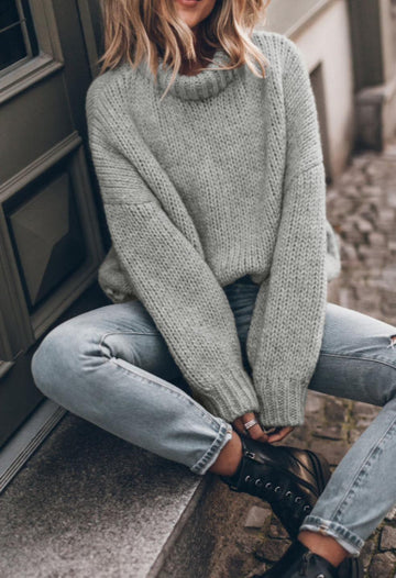 Gray Chunky Knit Sweater