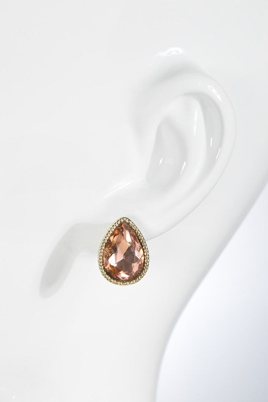 Champagne Glass Stud Earrings