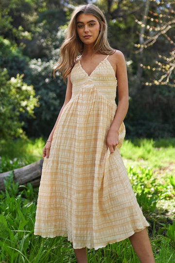Texture Striped Sun Dress
