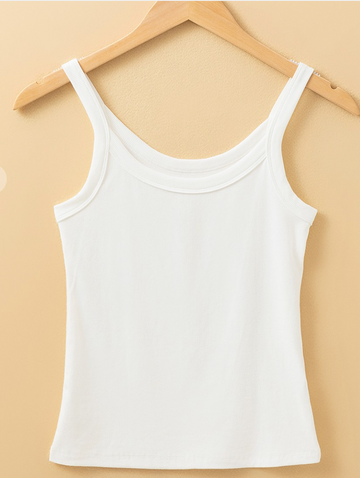 White Spaghetti Strap Tank Top