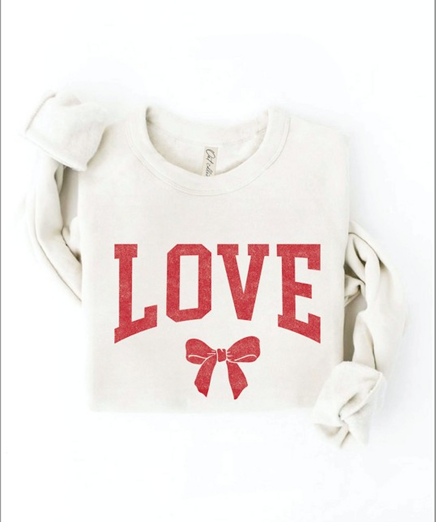 Love Bow Mineral Wash Sweatshirt