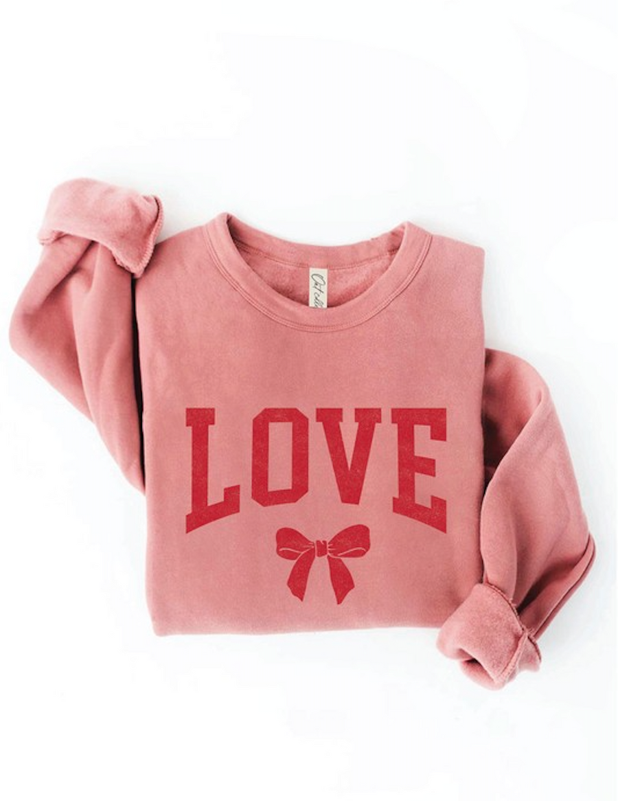 Love Bow Mineral Wash Sweatshirt