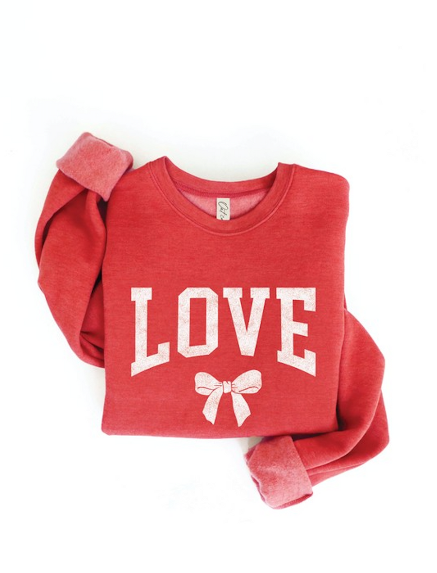 Love Bow Mineral Wash Sweatshirt