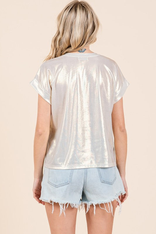 Metallic Liquid Gold Top