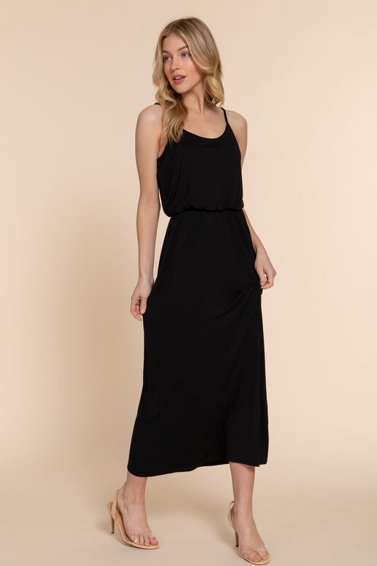 Black Cami Knit Sun Dress