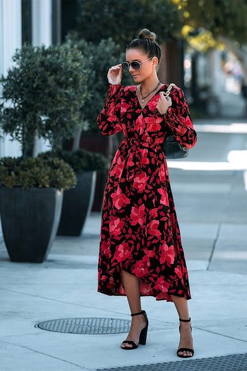 Work to Wedding Wearable! This dress is so versatile and gorgeous. Whether headed to work or heading to a wedding, church, brunch or lunch, this dress is a compliment getter!! Wrap Style dress. Poly. Model is 5'9